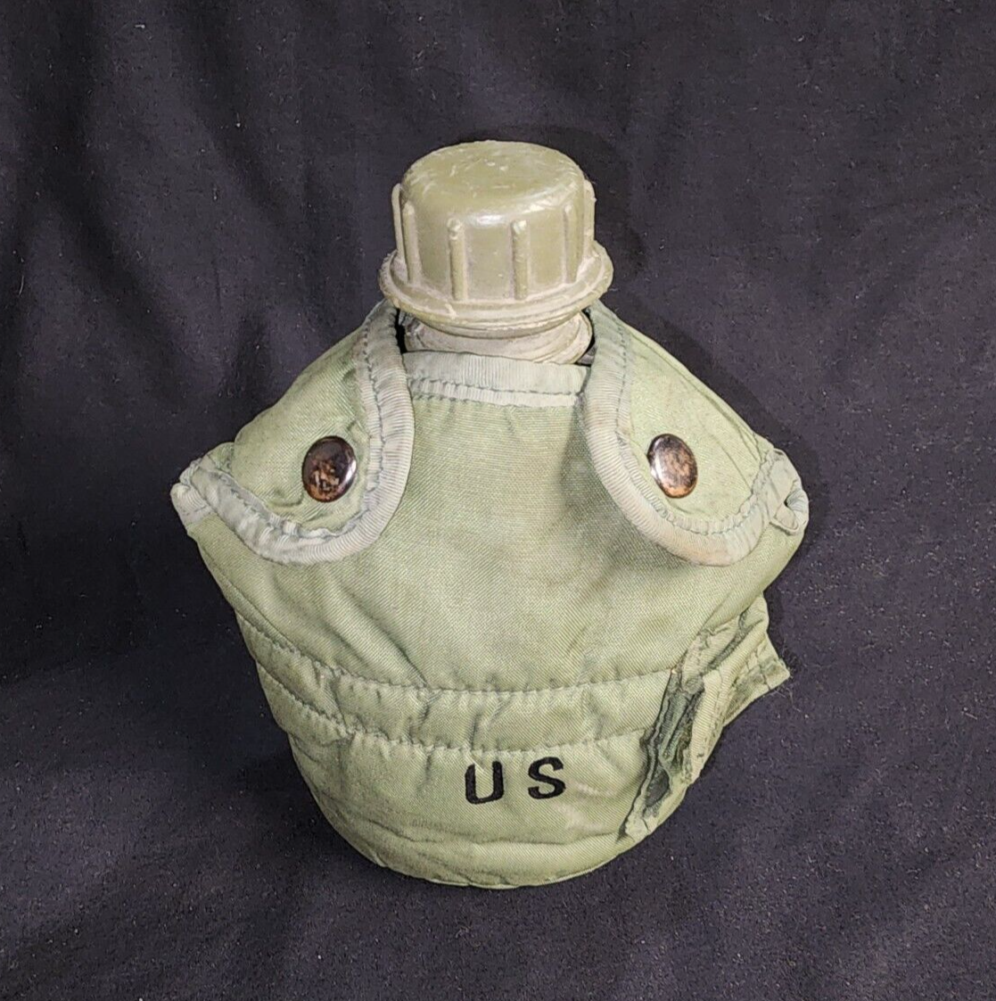 1QT Canteen & Cover Pouch LC2 1 Quart OD Green with 2 Clips SET US Military