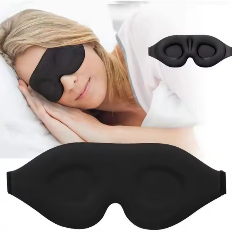 3D Travel Eye Mask Sleeping Soft Breathable Padded Shade Cover Relax Blindfold