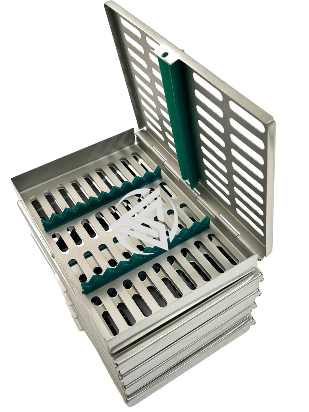 10 GERMAN DENTAL SURGICAL AUTOCLAVE STERILIZATION CASSETTE BOX FOR 10 INSTRUMENT