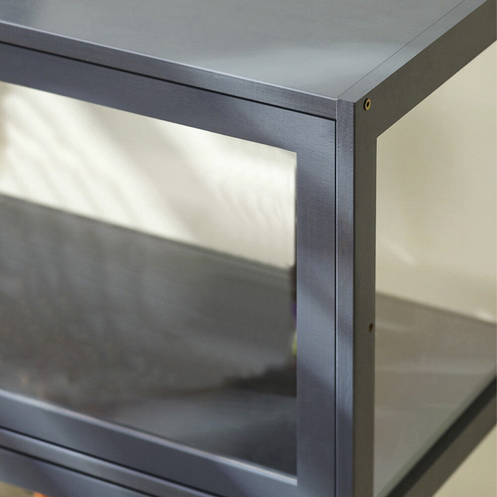 3-Tier Acrylic Figure Model Toy Collection Cabinet Display Storage Shelf Black