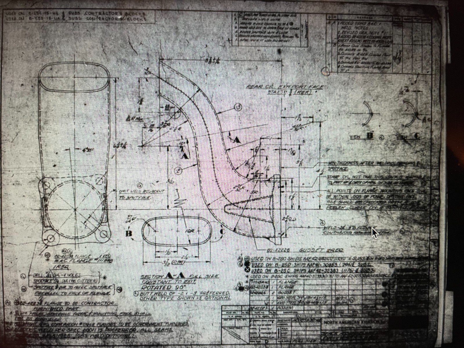 Original US Army Air Corps North American B-25 Mitchell Exhaust Stack