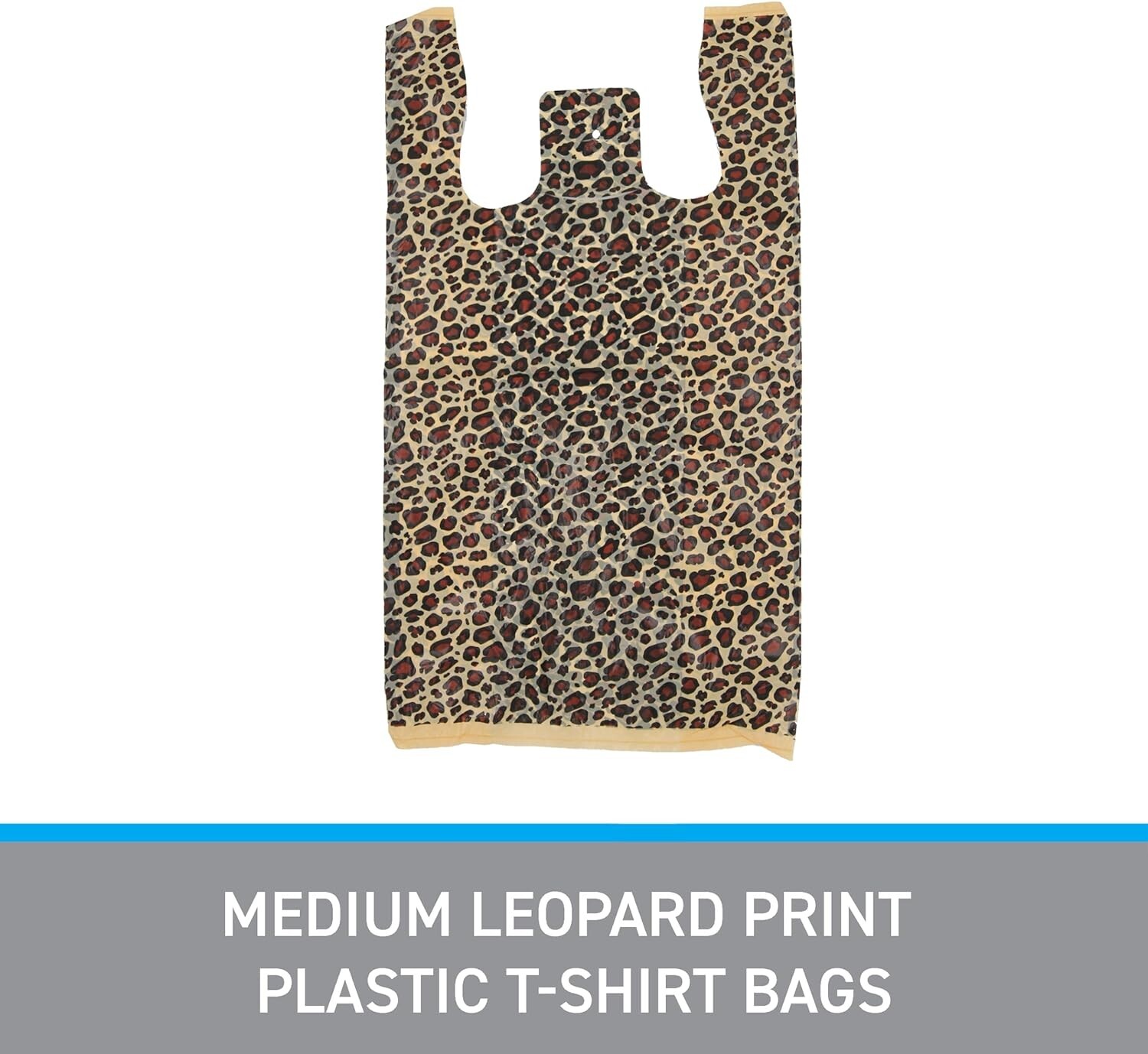 Plastic Shopping Bags 1000 Cheetah Leopard Grocery Merchandise 11 ½" x 6" x 21"