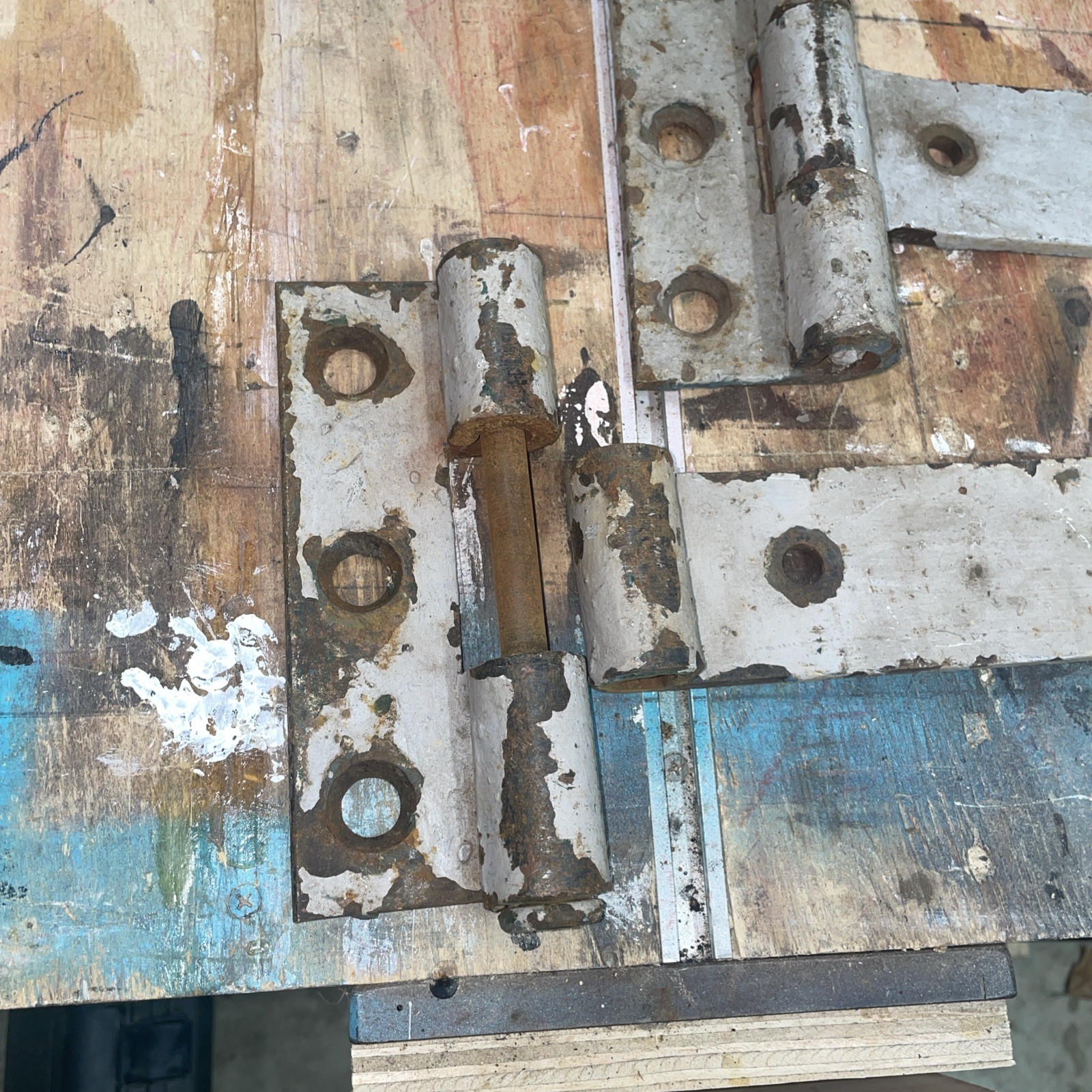 Antique Large Strap Hinges 25” industrial Hardware garage Barn Rustic Door