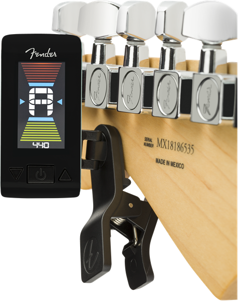 Genuine Fender Original Clip-On Color LCD Tuner for Guitar, Banjo - DAPHNE BLUE