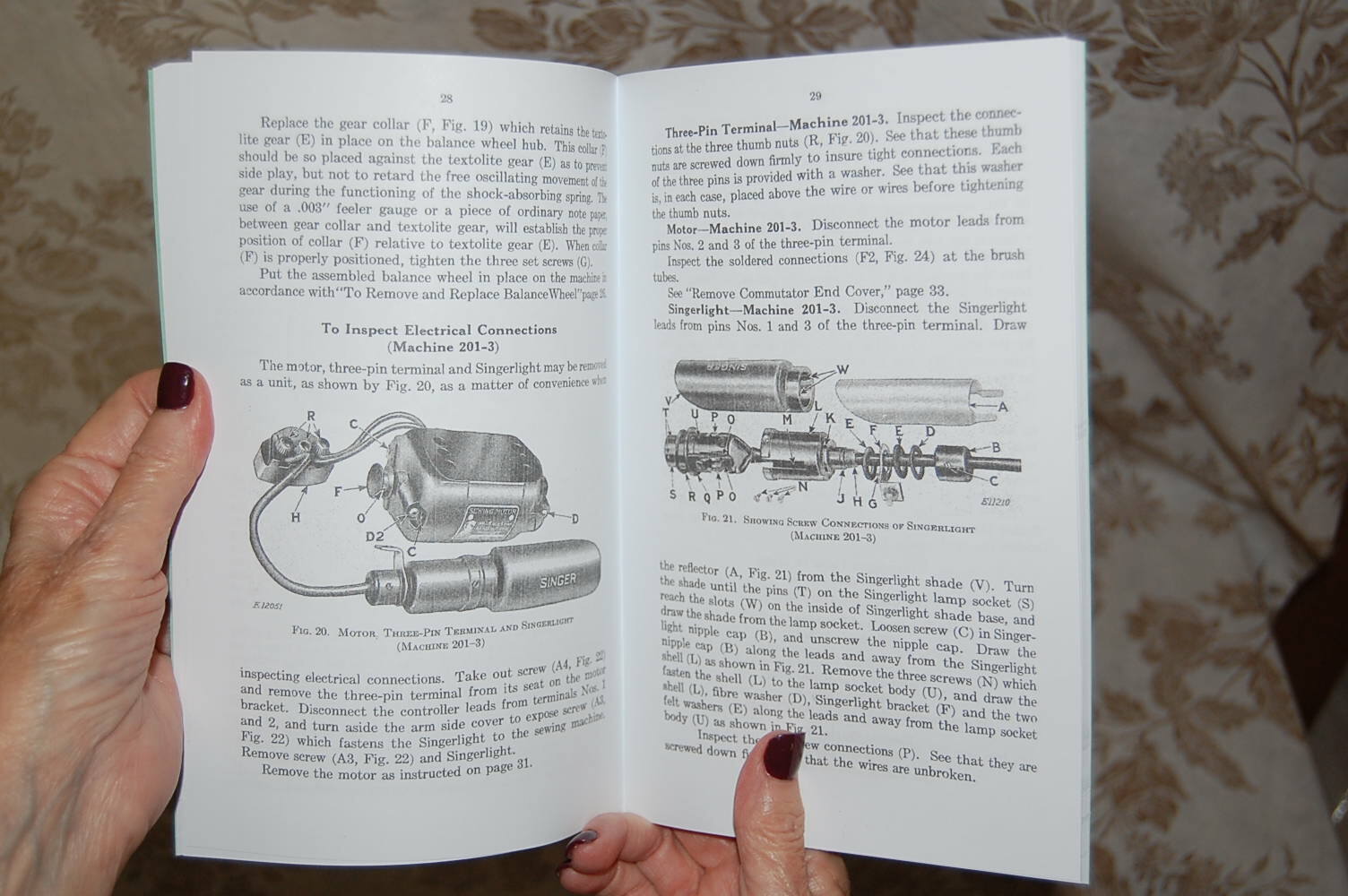 Adjusters Timing & Adjusting Service Manual for Singer 201 & 1200 Sewing Machine