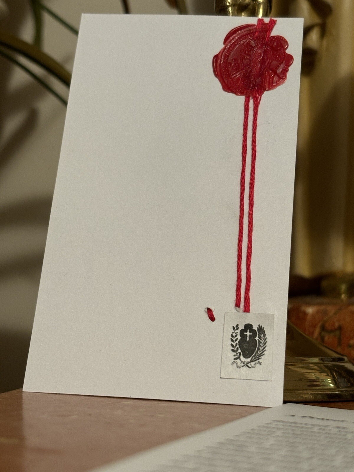 St. Gemma Galgani large holy relic card with prayer, used