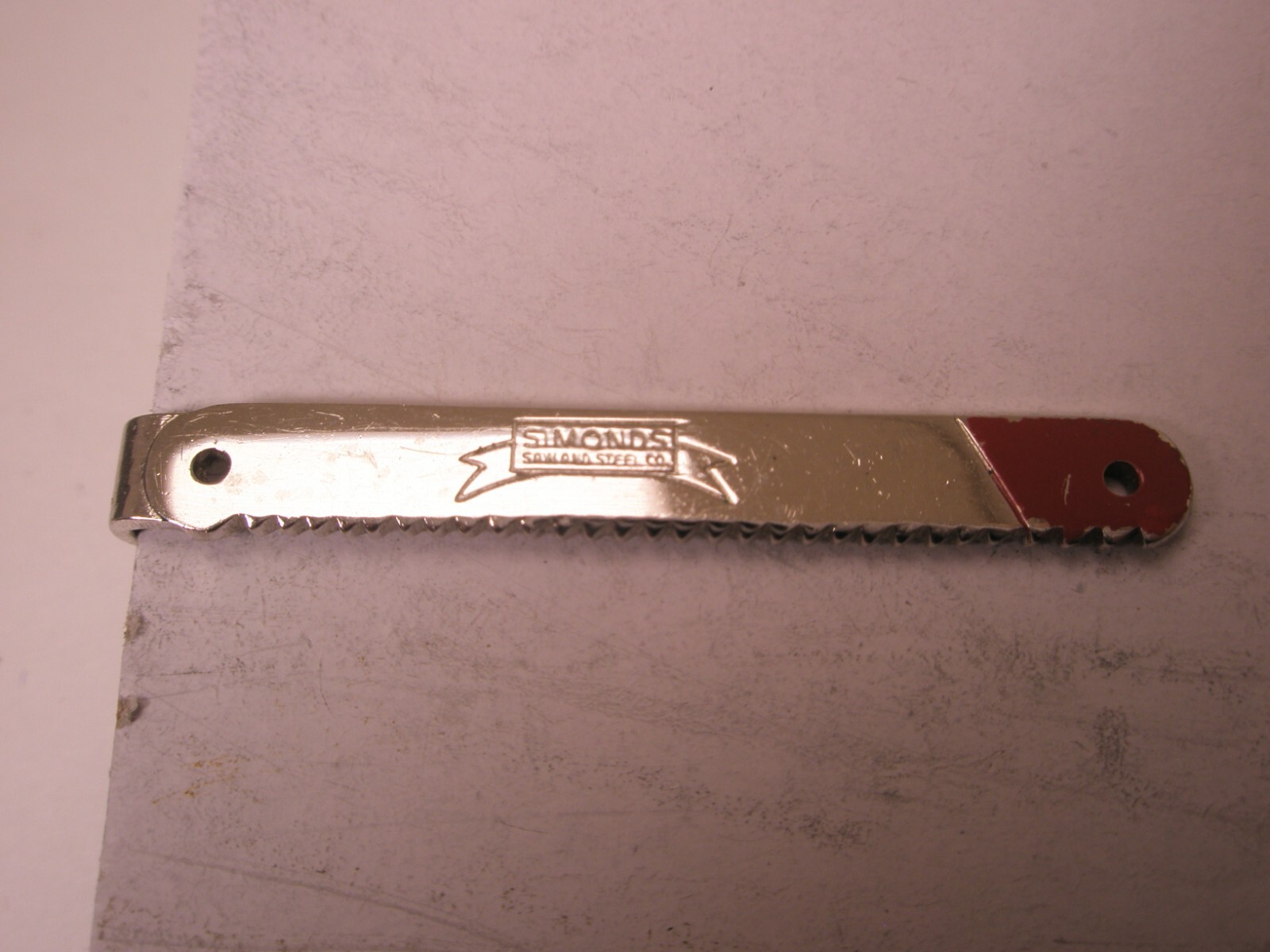 Simmonds Saw & Steel Co. Hack Saw Blade Vintage ROBBINS CO Tie Bar Clip tools