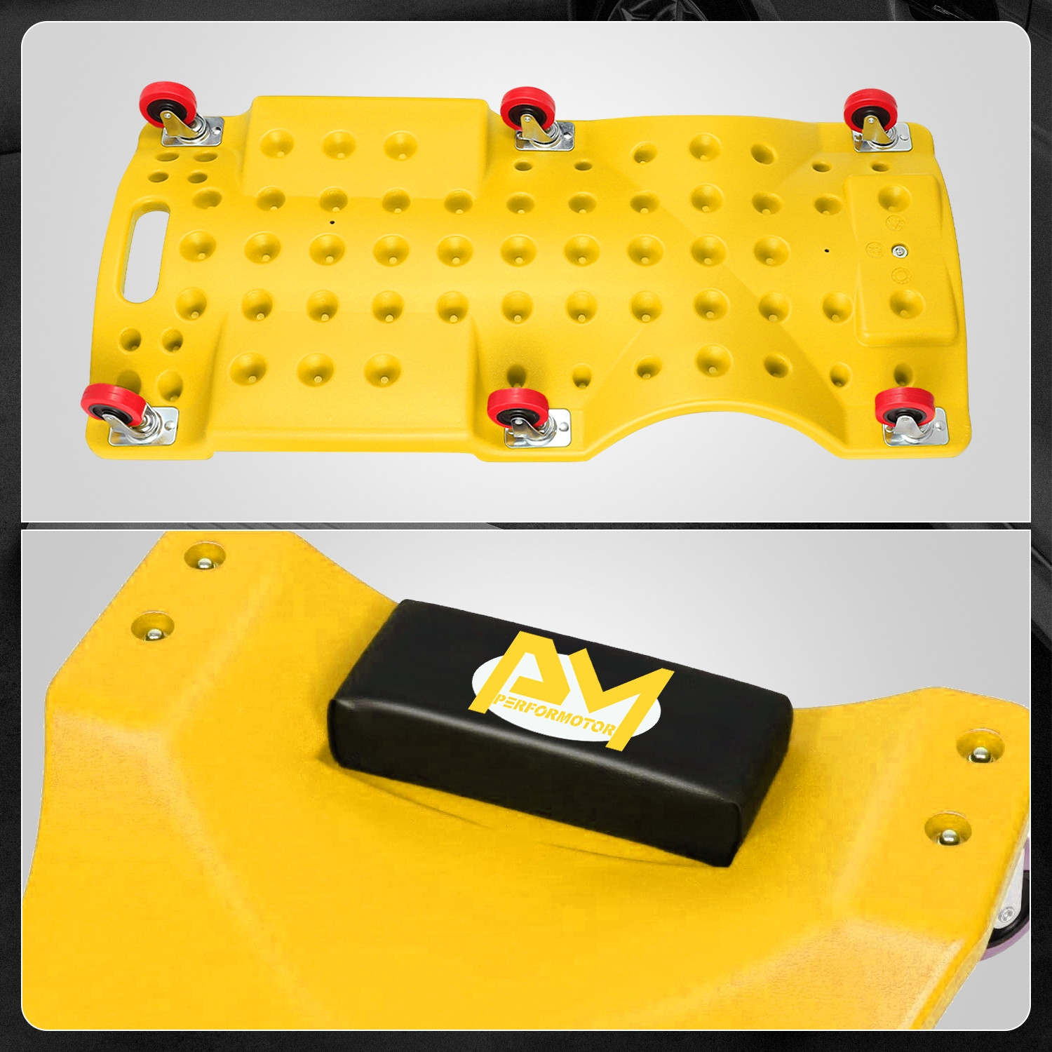 36"X17" Low Profile Automotive Creeper Garage Mechanic Rolling Under Car Yellow