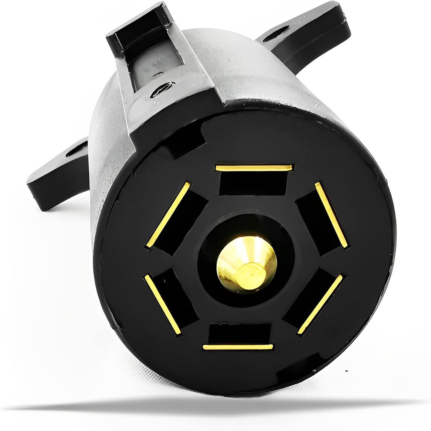 Pair 7 Way Round RV Style Trailer Light Plug Connector Replacement End Blade Euo