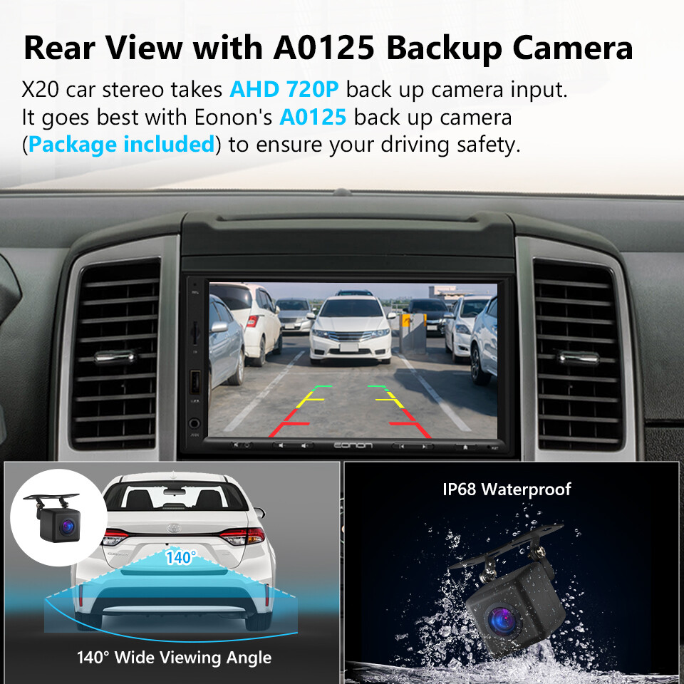 Eonon Double Din 7" inch QLED Android Auto CarPlay Car Radio Stereo GPS Navi DSP