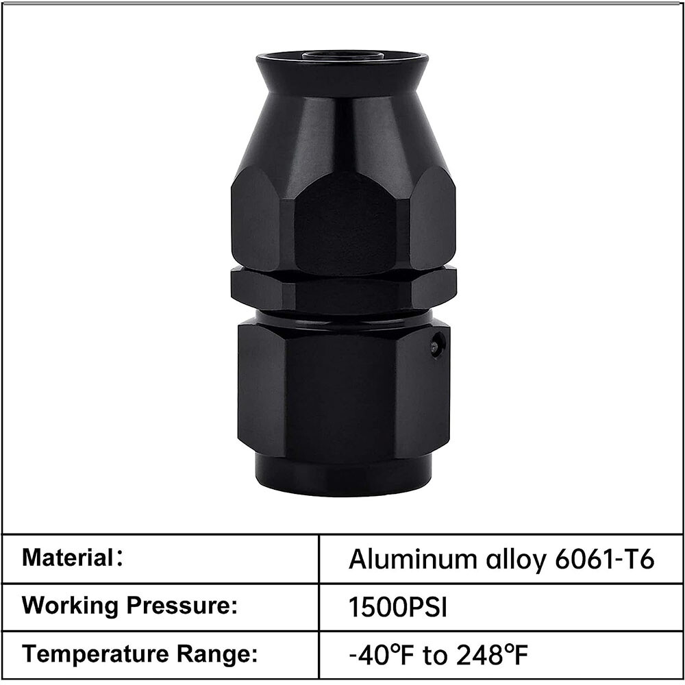 6-12PCS 4AN 6AN 8AN 10AN 12AN PTFE Fuel Oil Gas Hose End Fittings Adapter Kit