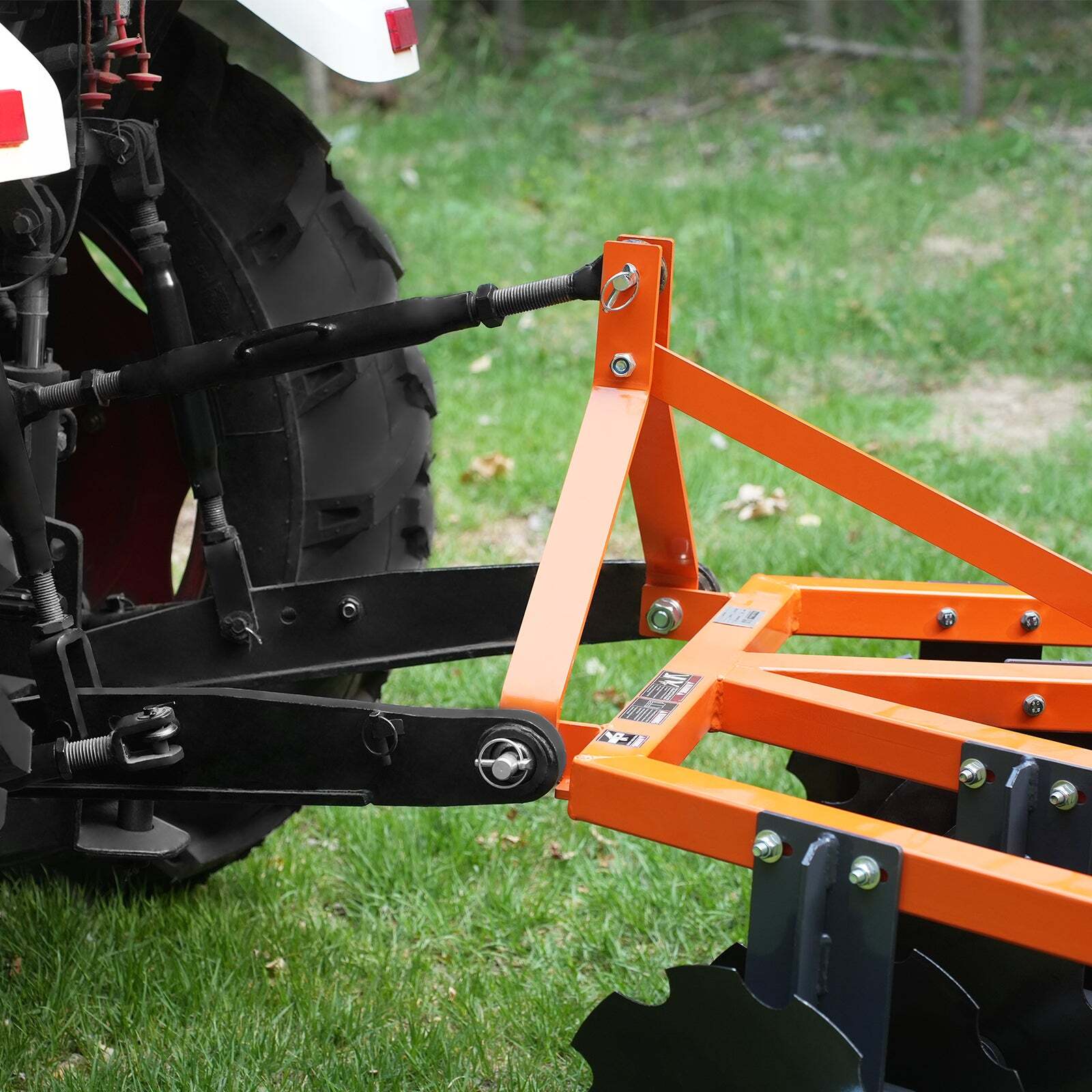 MechMaxx 3 Point Hitch 60" Notched Disc Harrow Plow Tractor Attachments, DH60