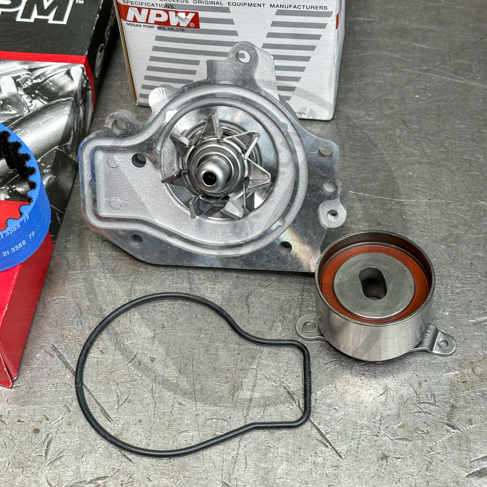 Gates Race T184RB Timing Belt Water Pump & OEM Tensioner For Honda B18B1 B18A1