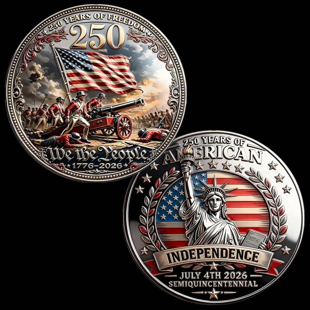 United States 250 Anniversary Challenge Coin Commemorative US 1-pc ao