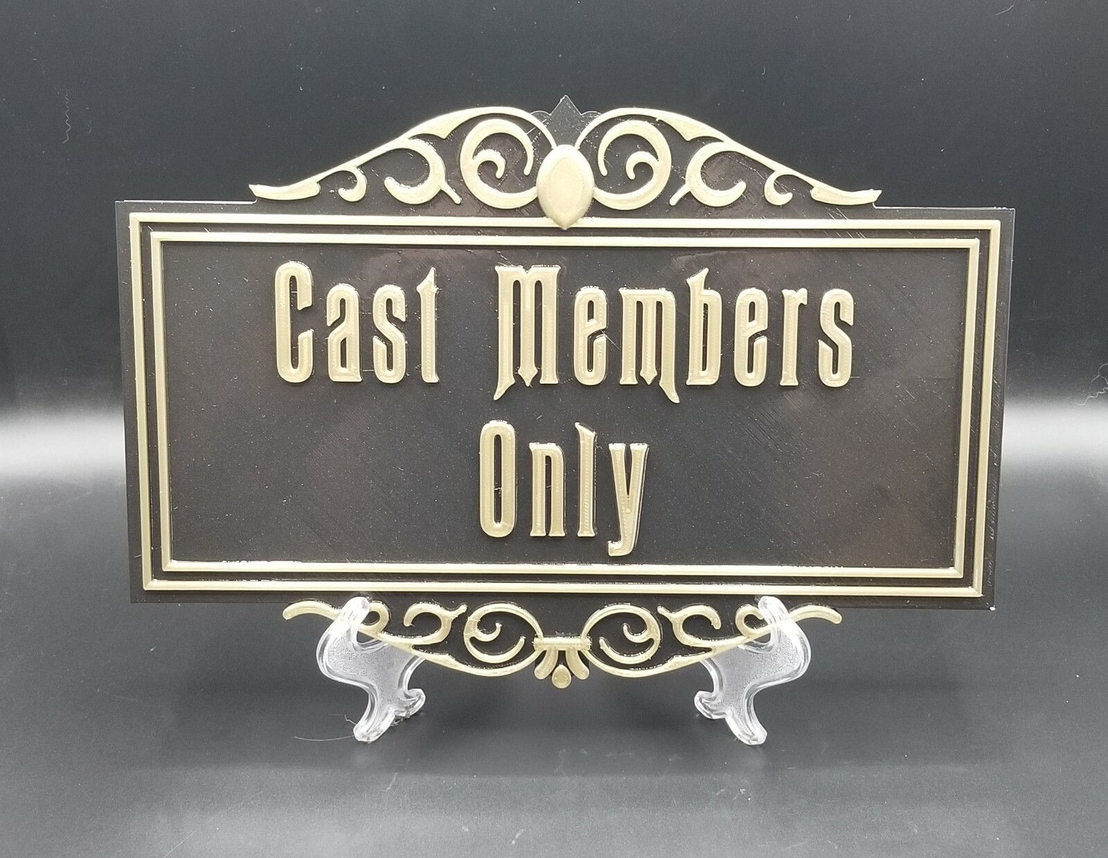 9" Haunted Mansion Inspired Cast Members Only Prop Sign / Plaque Replica