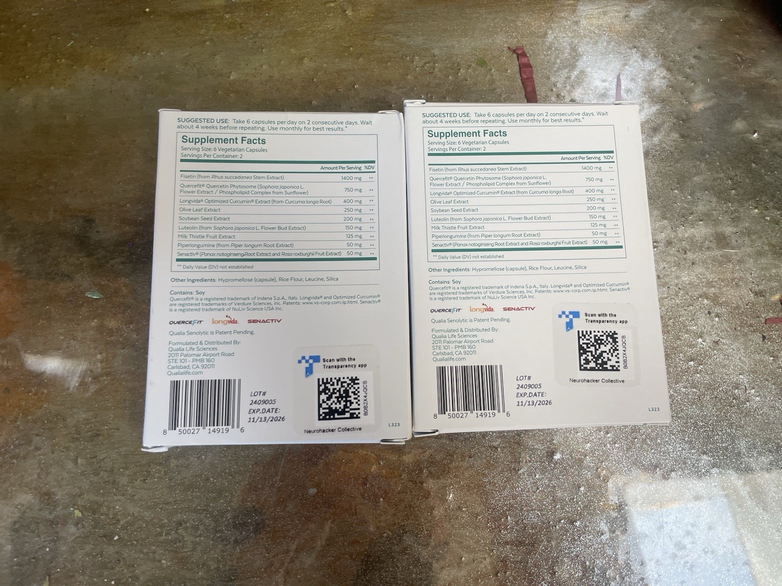 QUALIA Senolytic Optimized Aging Supports Youthful Cellular 24 Caps Exp 11/26