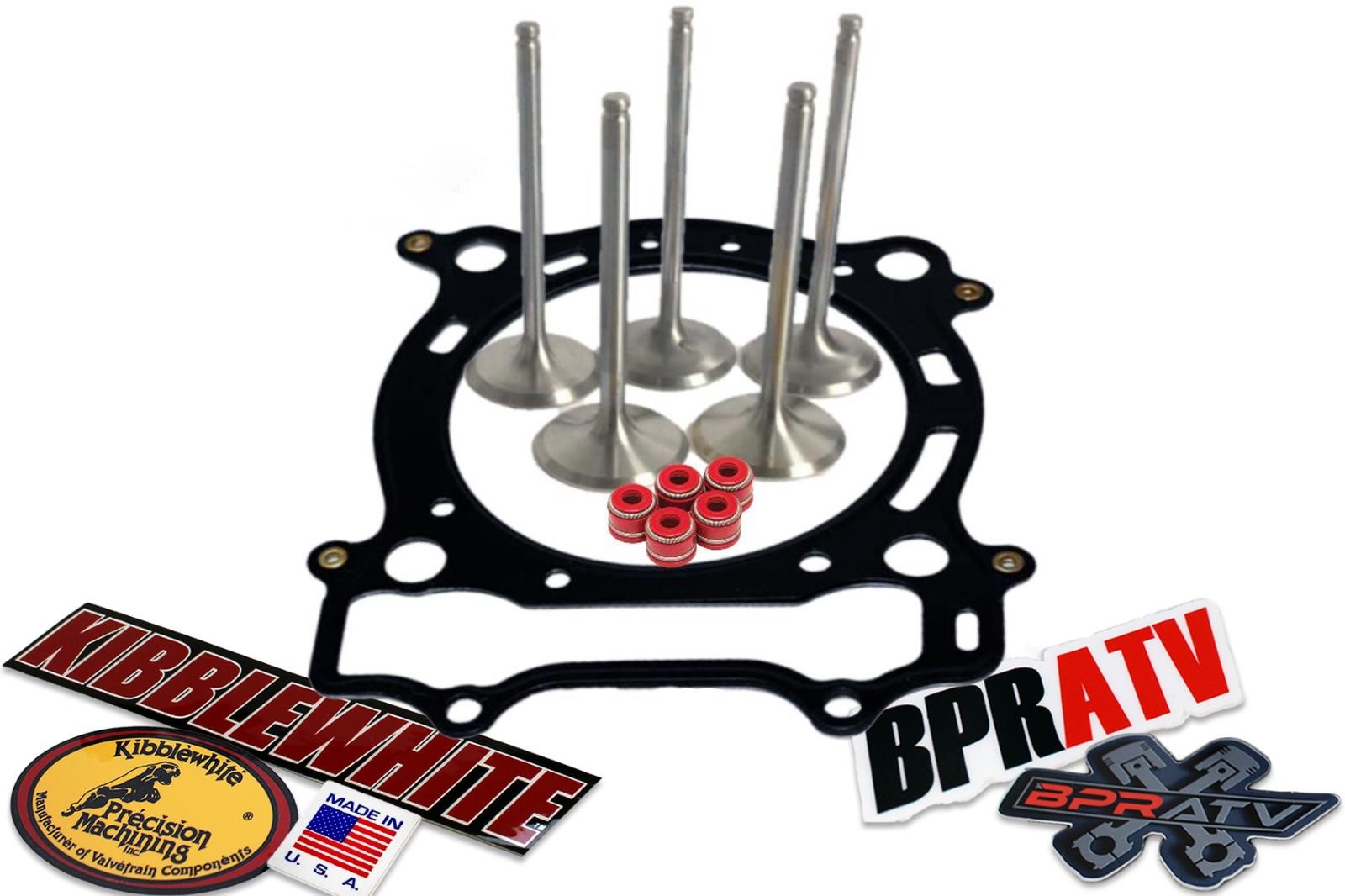 YFZ450R 09-25 YZ450F 06-09 KPMI Valve Kit Intake Exhaust Stainless Red Seals OEM