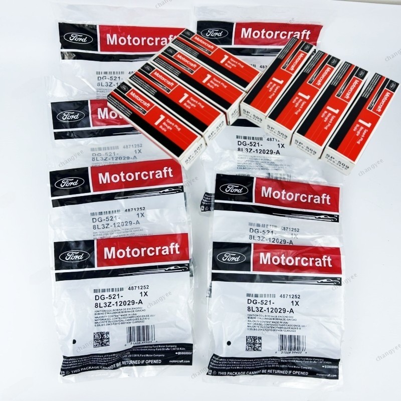 8X Motorcraft Ignition Coil DG521 & Spark Plug SP509 Fit Ford F150 4.6 5.4L New