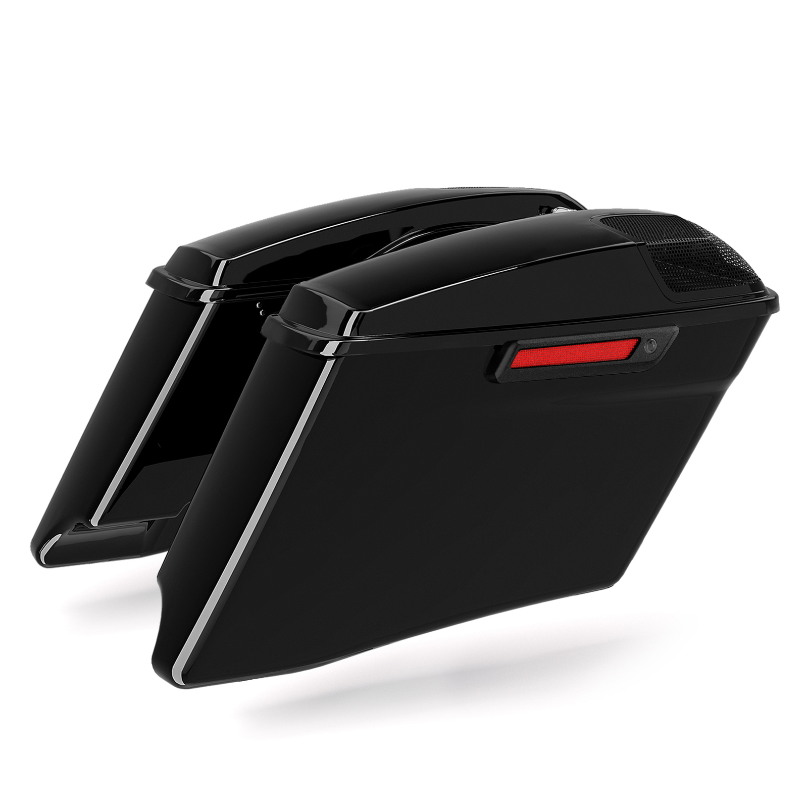 Black 4" Extended Hard Saddlebags Fit For Harley CVO Street Road Glide 2014-2024