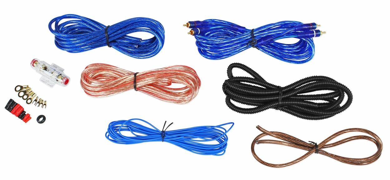 Rockville RV8.1A 400w 8" Loaded Car Subwoofer Enclosure+Mono Amplifier+Amp Kit