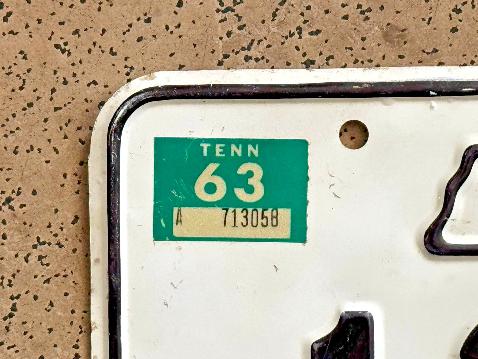 1963/1962 TENNESSEE license plate — GREENE CO — ORIGINAL vintage antique car tag