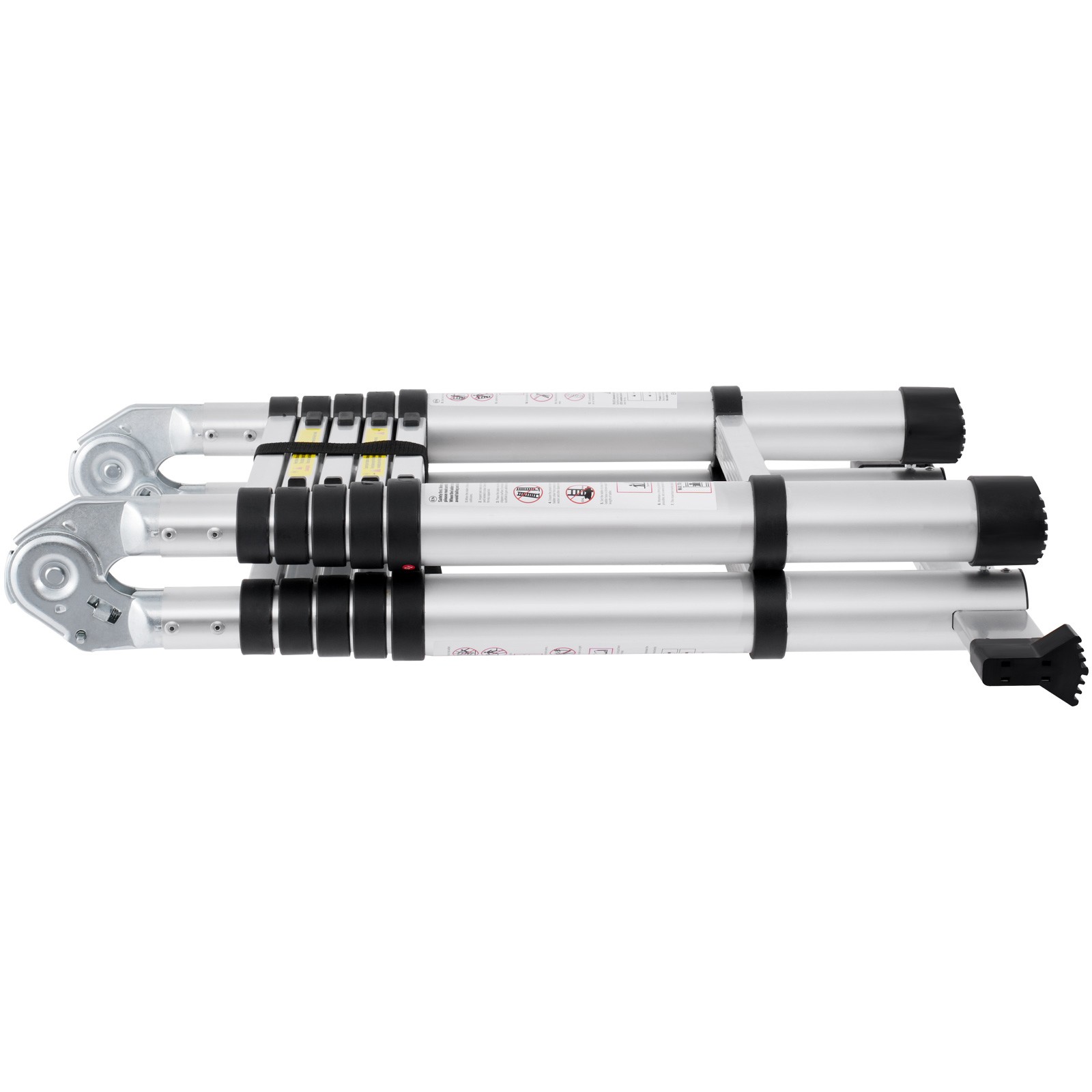 Uimoso 12.5FT A-Frame Aluminum Telescopic Ladder with Stabilizer Bar for RV Use