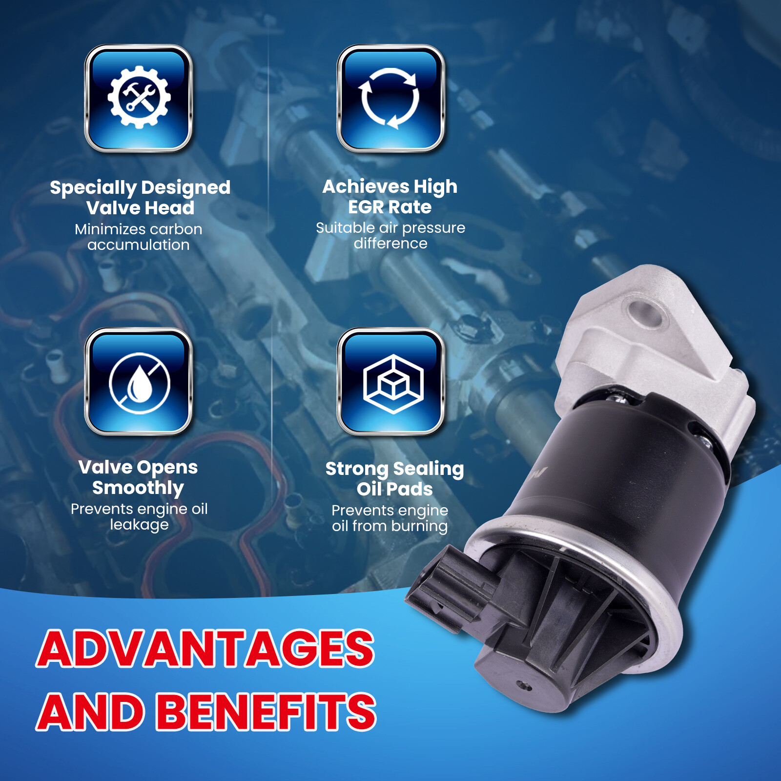 EGR Valve for Acura TL RL MDX Honda Accord Pilot Odyssey Ridgeline 3.5L 3.7L