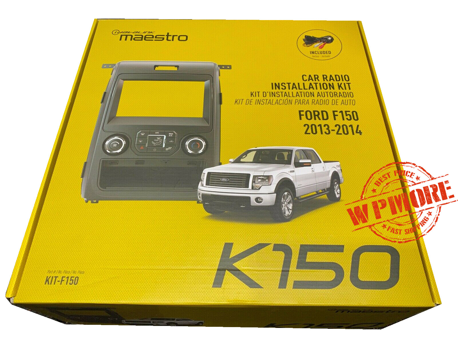 iDatalink Maestro Dash KIT F150 for Ford F150 2013 2014 w.4.3" screen + ADS MRR