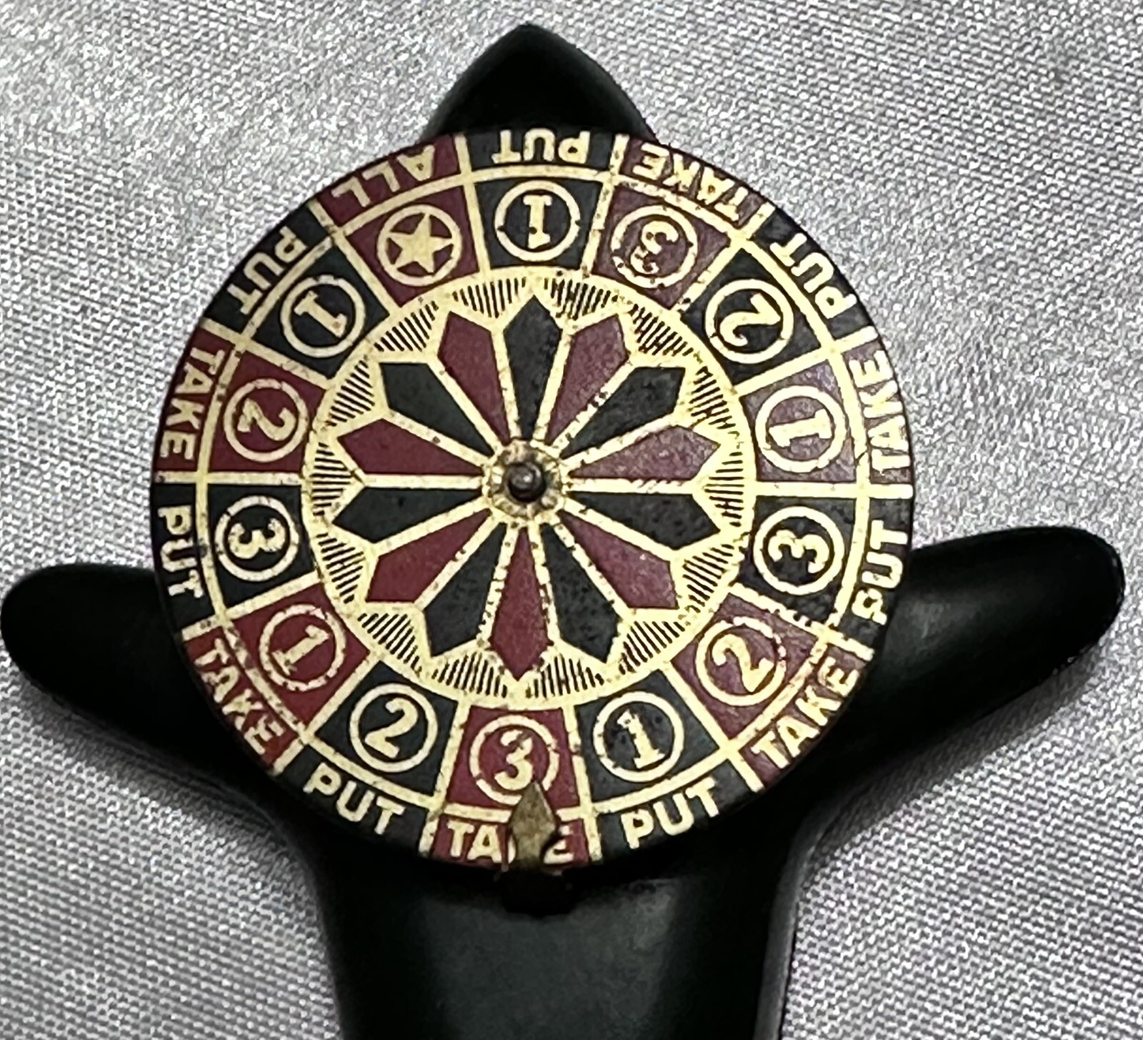 Rare Autogiro Pocket Roulette Spinning Wheel Gambling Bakelite w/ Original Box