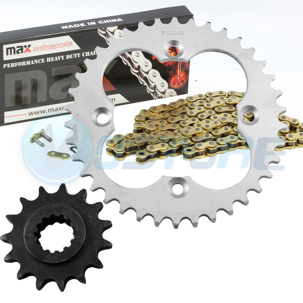 Gold Chain & Sprocket Kit 2005-2008 2006 2007 Honda TRX 400 EX Sportrax