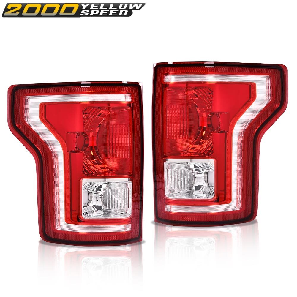Tail Lights Fit For 2015 2016 2017 Ford F-150 Pickup Halogen Rear LH And RH Lamp