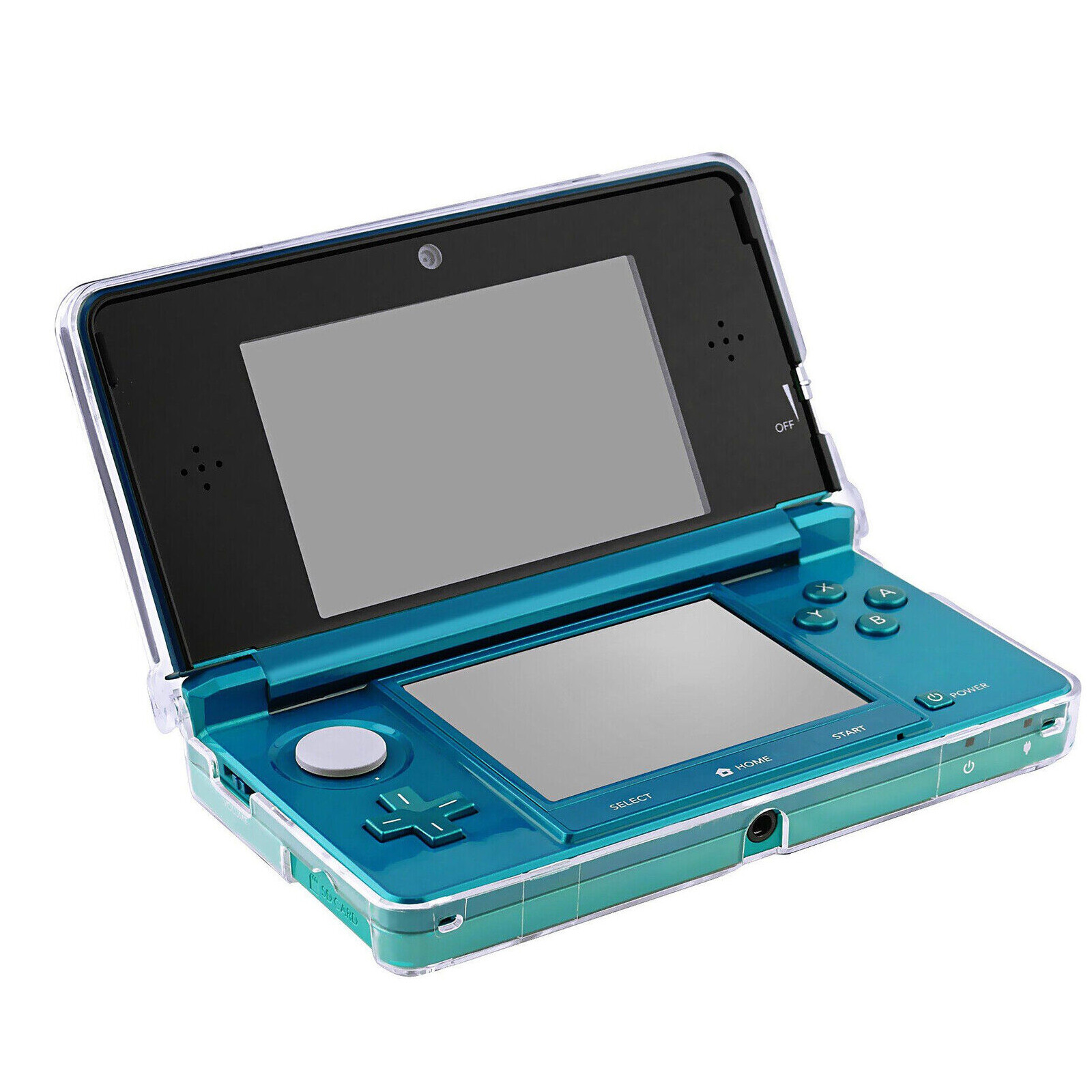 For Nintendo 3DS Clear Snap-on Plastic Crystal Hard Shell Case Protective Cover