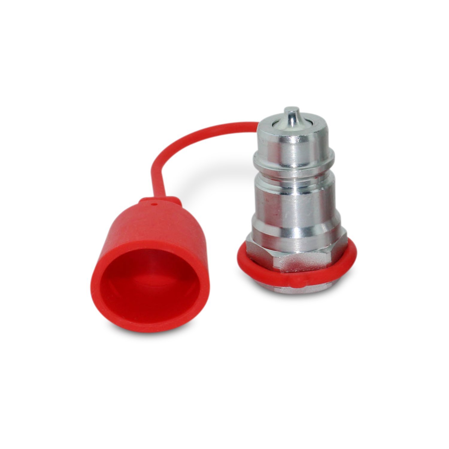 1/2″ Ag ISO 5675 Hydraulic Quick Connect Male Coupler, Poppet Valve, 1/2″ NPT