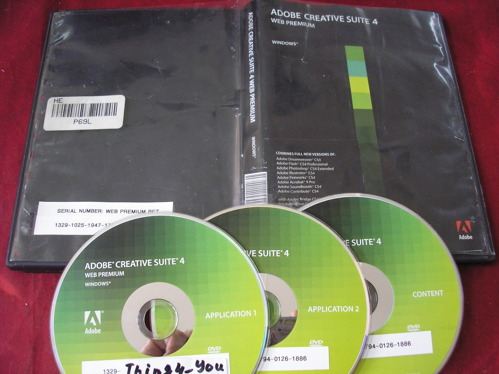 Adobe Creative Suite 4 CS4 WEB Premium For Windows PC Full Retail DVD Ver.  w/SN