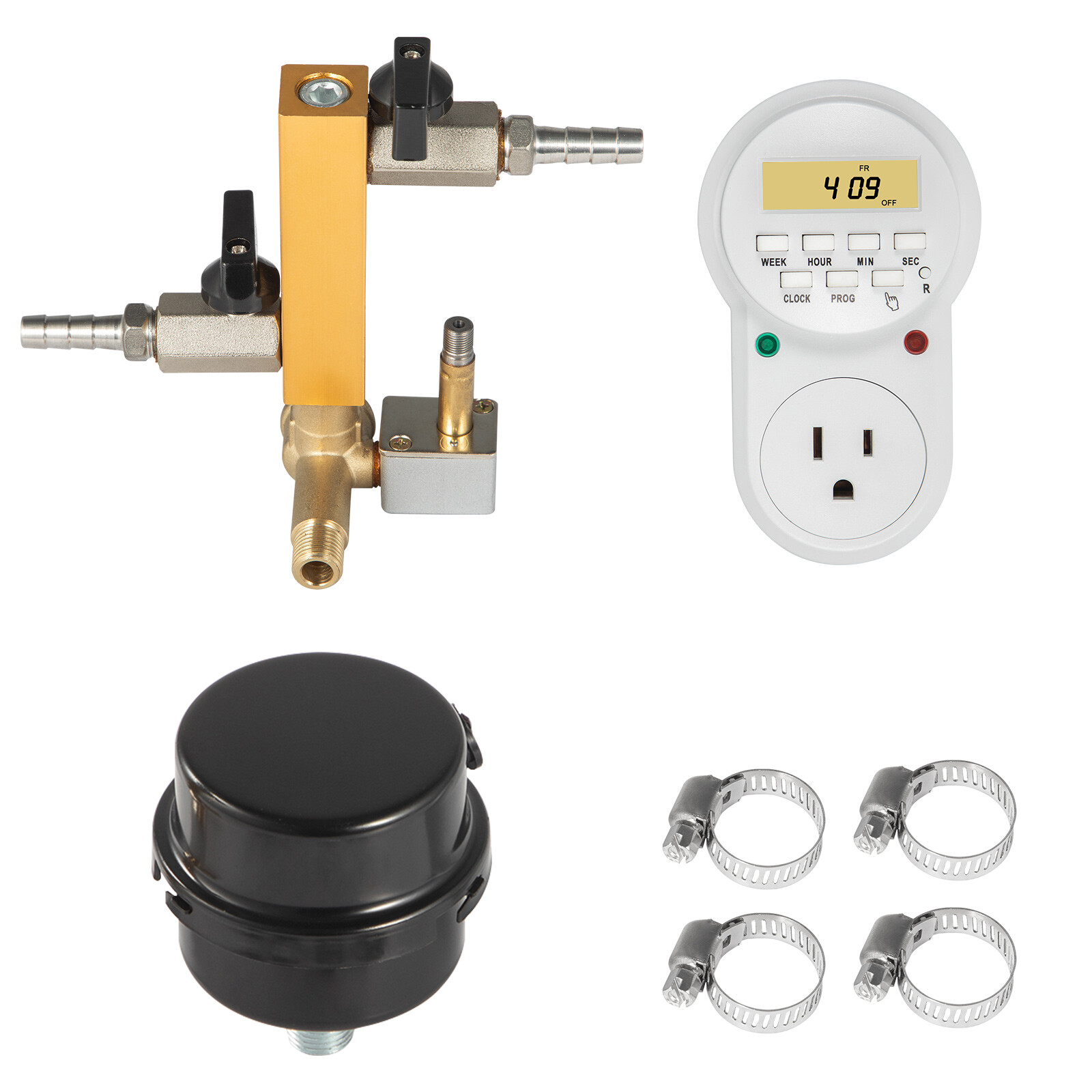 VEVOR 3/4HP Pond Aerator Pump Lake Pond Aeration System 550W 3 Acre w/ timer