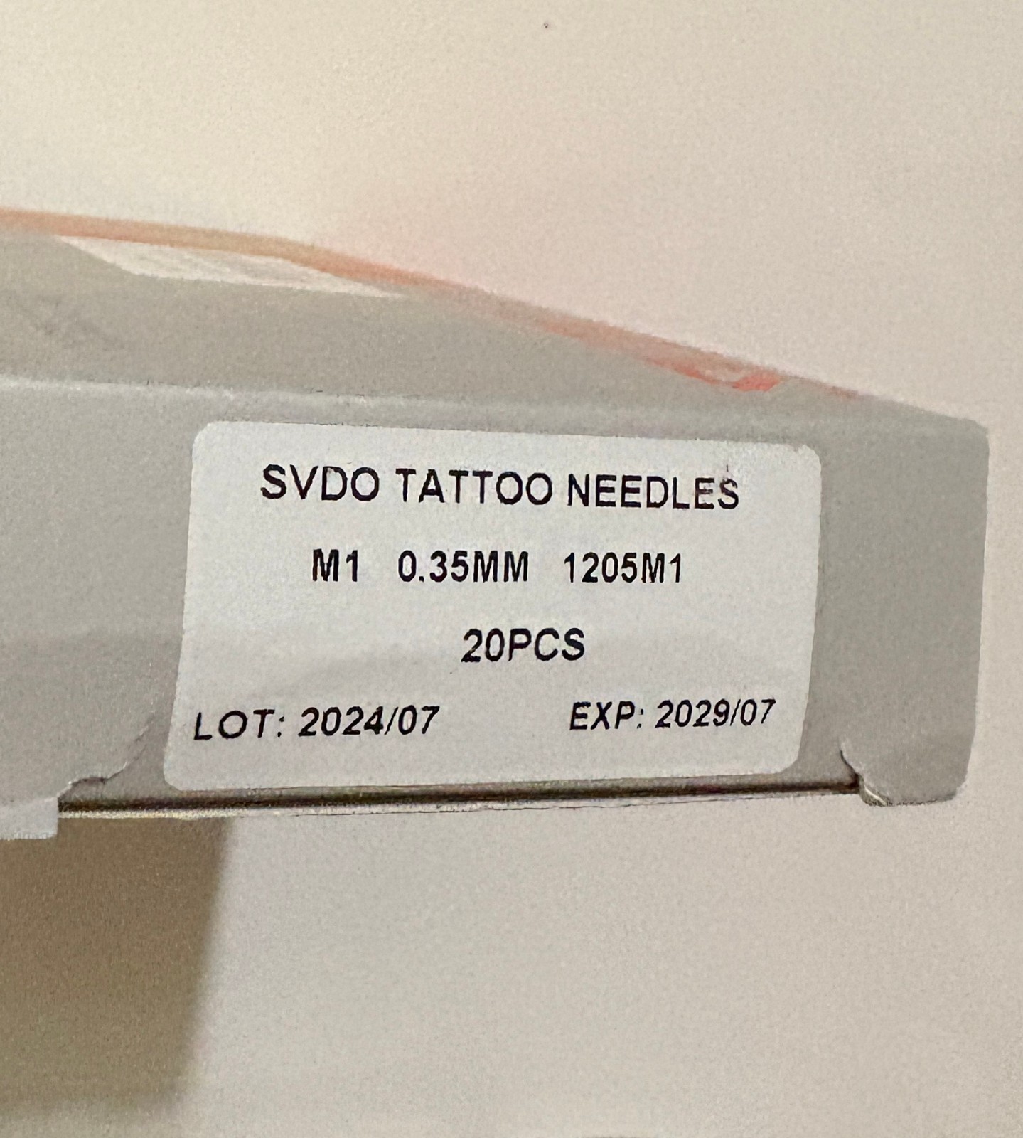 SV.DO Tattoo Shading/Filling Disposable Needles Size M1 0.35MM 1205M1 20 Pieces