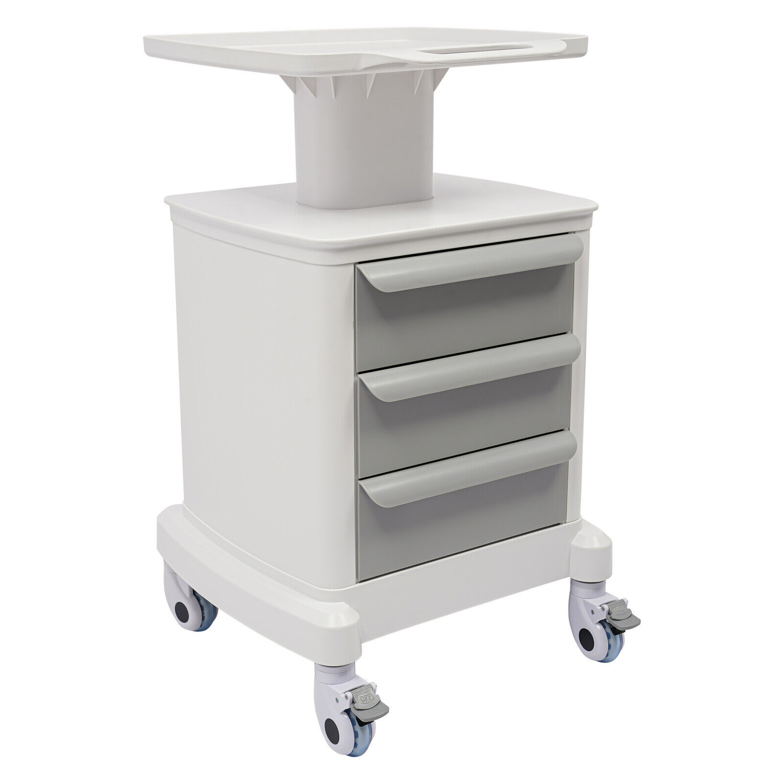 Dental Medical Mobile Cart Instrument Trolley 3 Drawers with Power Socket