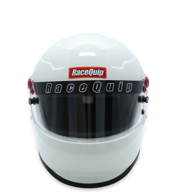 RaceQuip 277113 PRO25 SA2025 Large Gloss White Full Face Helmet IMCA USRA