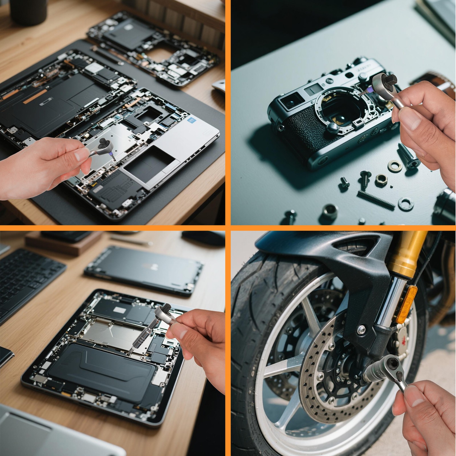 42piece Precision Ratchet Screwdriver Set Repair Tool Kit Torque Wrench Sockets