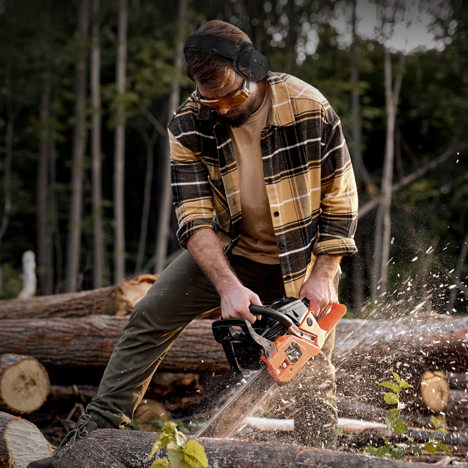 Safety Earmuffs Bluetooth Hearing Protection Ear Muffs Noise Reduction NRR23dB