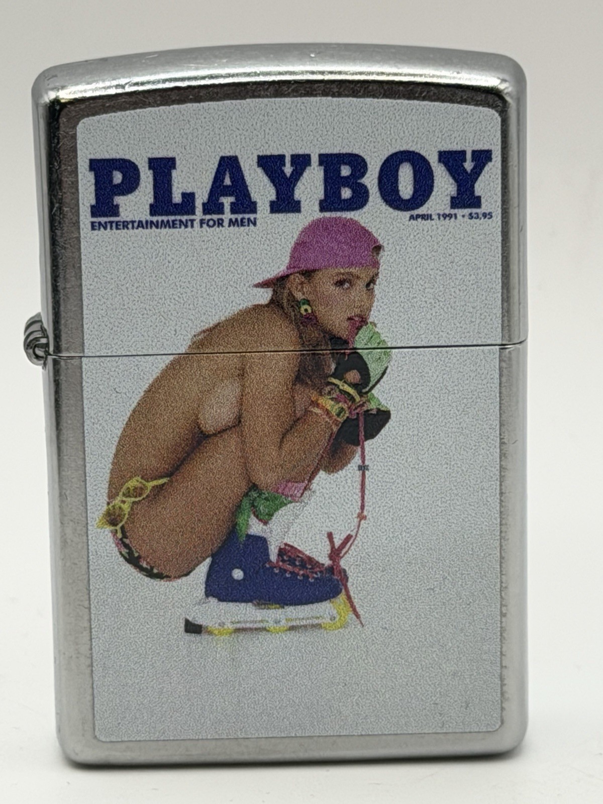 Vintage April 1991 Playboy Magazine Cover Zippo Lighter NEW In Box Rare Pinup