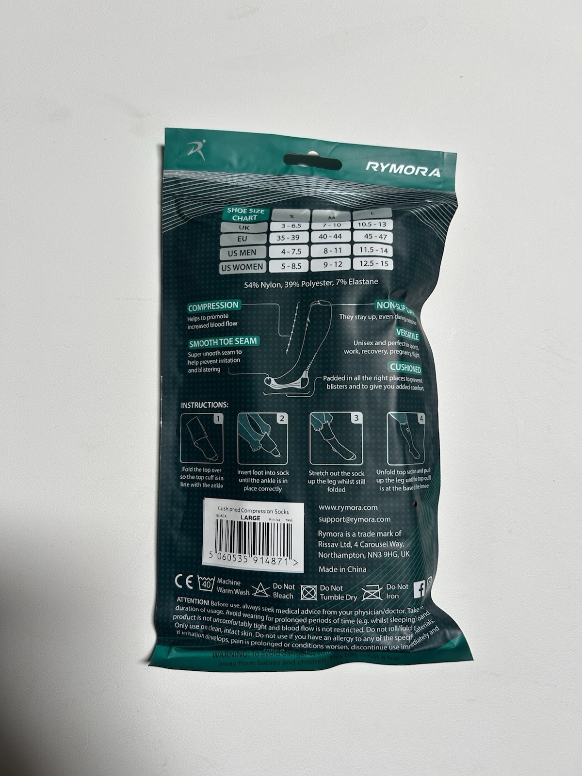 Compression Socks for Men and Women (Graduated Compression, Seamless Toe Seams)