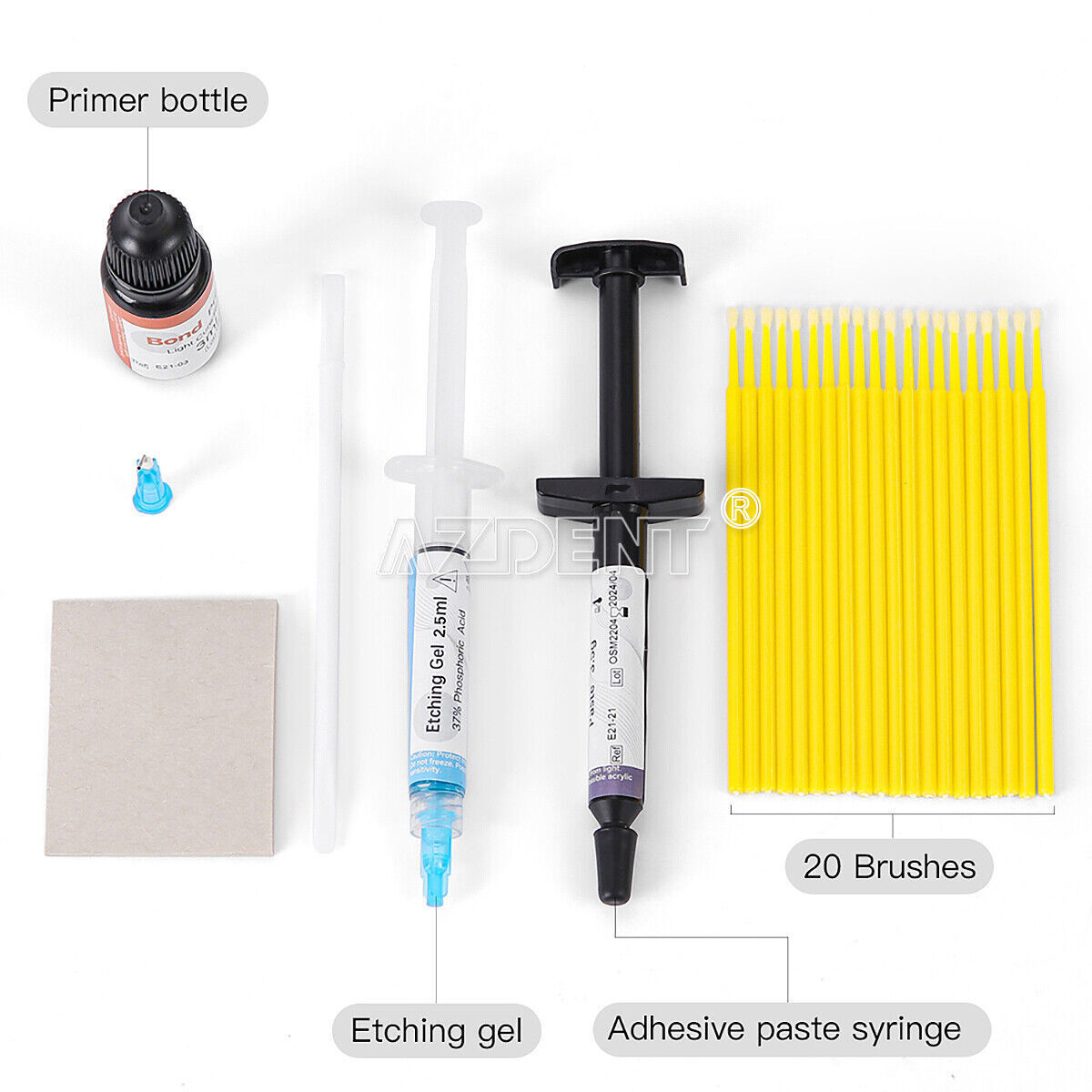 Dental Ortho Bracket Braces Glue Cure Bonding Light Etching Gel Composite Resin