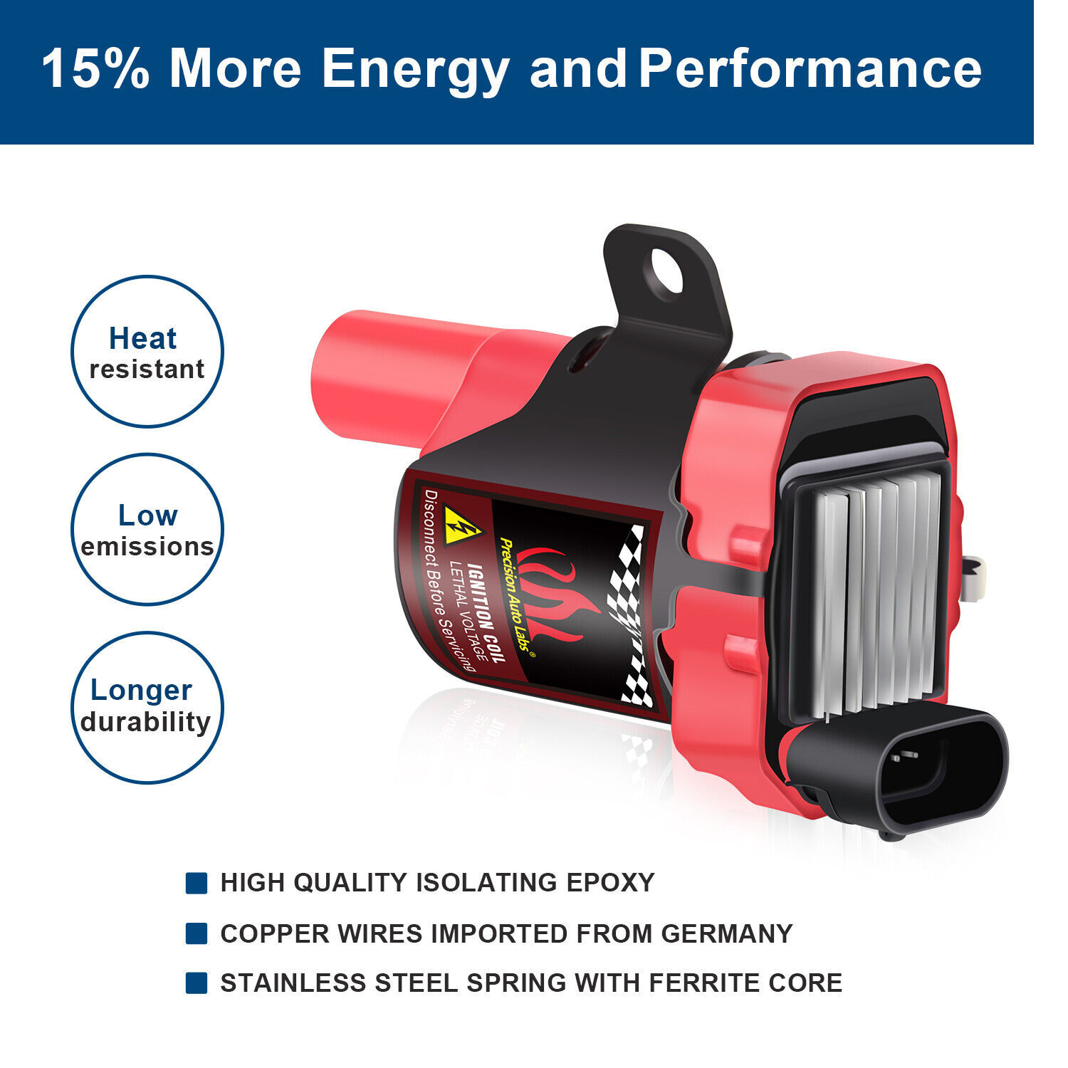 8 Red High Performance Ignition Coils Pack For GMC Chevy C1251 D585 4.8/5.3/6.0L