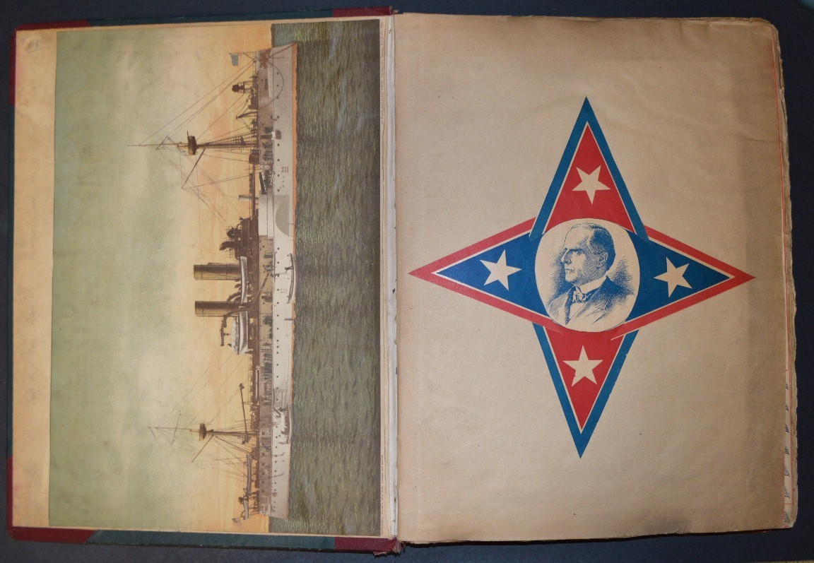Antique 1898 SPANISH AMERICAN WAR SCRAPBOOK, Huge, Original ! Remember the Maine