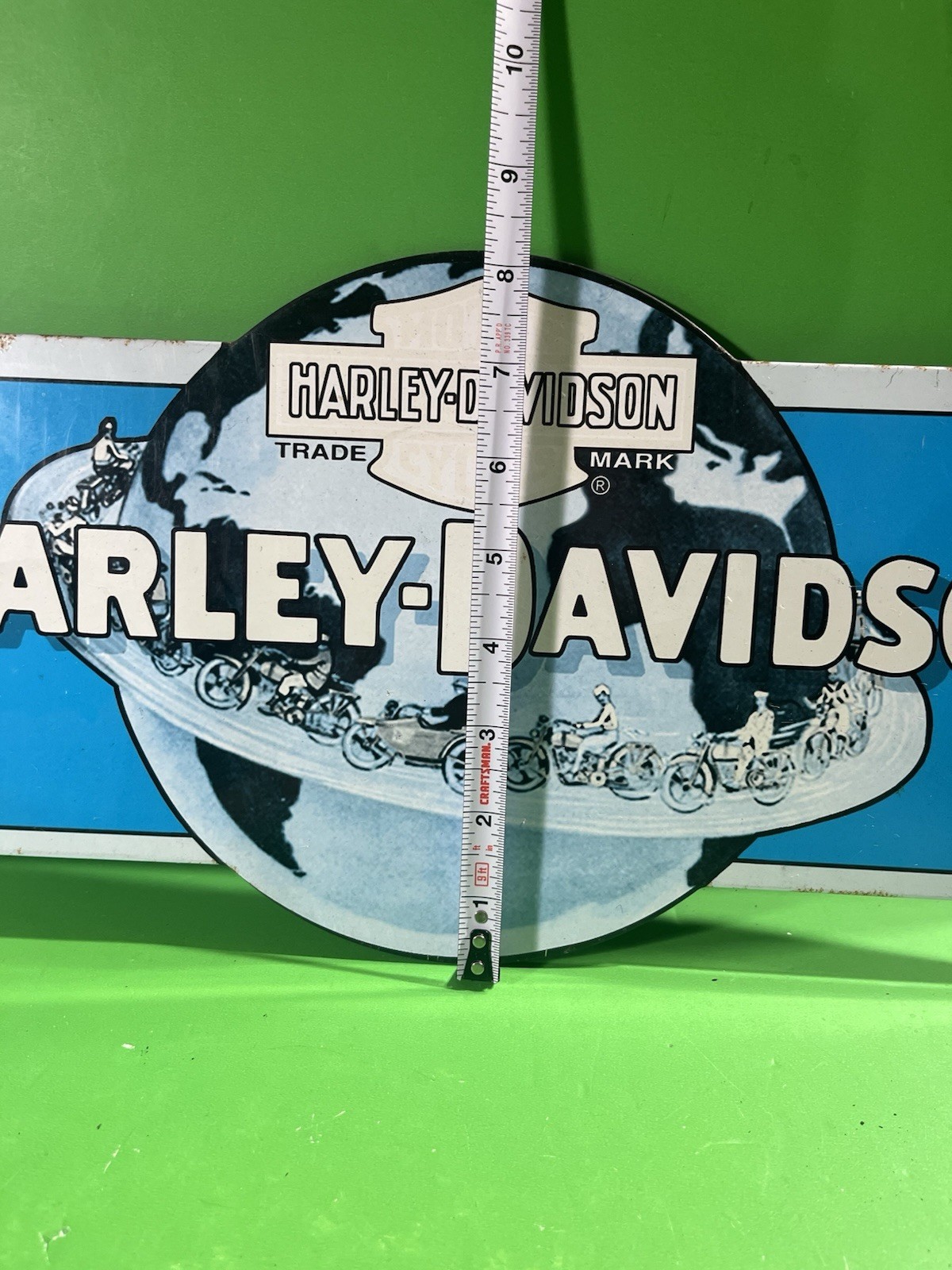 Harley Davidson Metal Display Sign - H-D Globe - Ande Rooney 2005