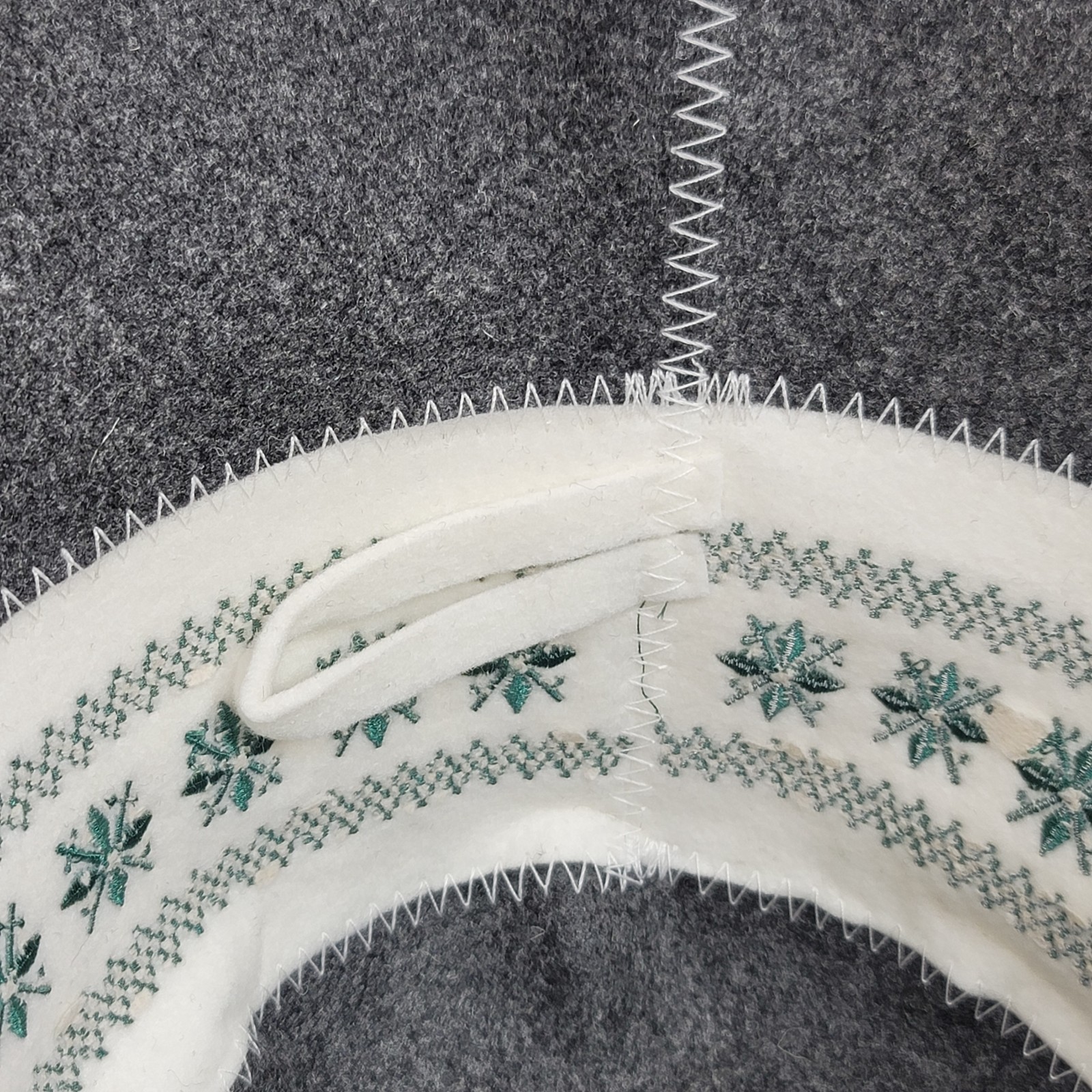 Nordic Style Snowflake Sauna Hat One Size Unisex Grey White Wool Felt Banya Gear