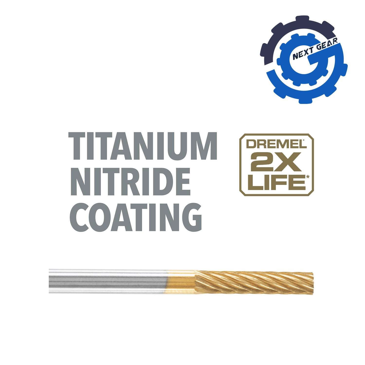 Pack of 2 New Dremel Max Life 9901HP 1/8" Tungsten Carbide Rotary Carving Bit