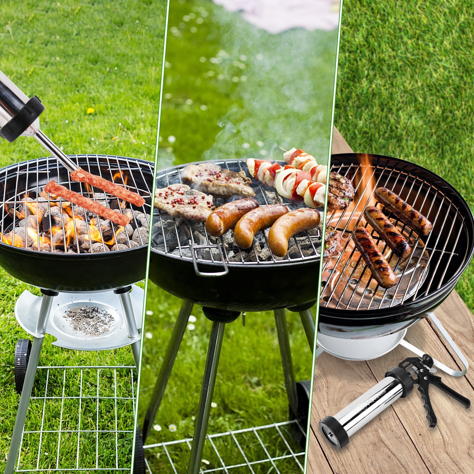 2 Pound Jerky Gun Kits Jerky Maker Gun Stainless Steel Sausage Stuffer