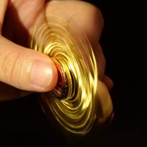 Gold Fidget Spinner Magic Orb Anxiety Toys Stress Relief Reducer Spin Fidgets...